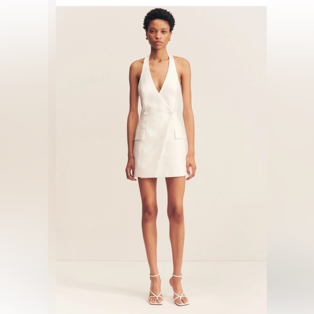 Shona Joy Calcite Tailored wrap mini dress NWT